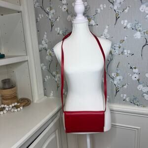 Skagen Red Leather Crossbody and Clutch Handbag